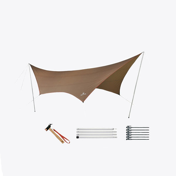 スノーピーク　HD Tarp Shield Hexa L ブラウン 1_3bb87611-c6ae-4acb-9f41-
