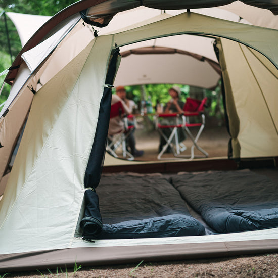 Land Nest Dome comfortably sleeps 3 and with a easy to enter back awning