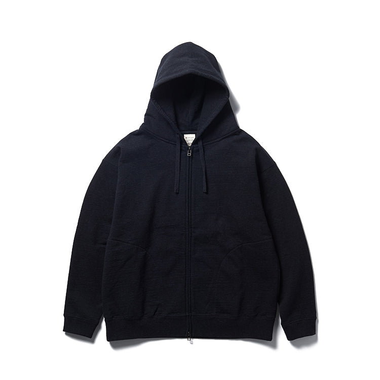 Recycled Cotton Zip Up Hoodie Black SW-24AU40102BK - Snow Peak UK
