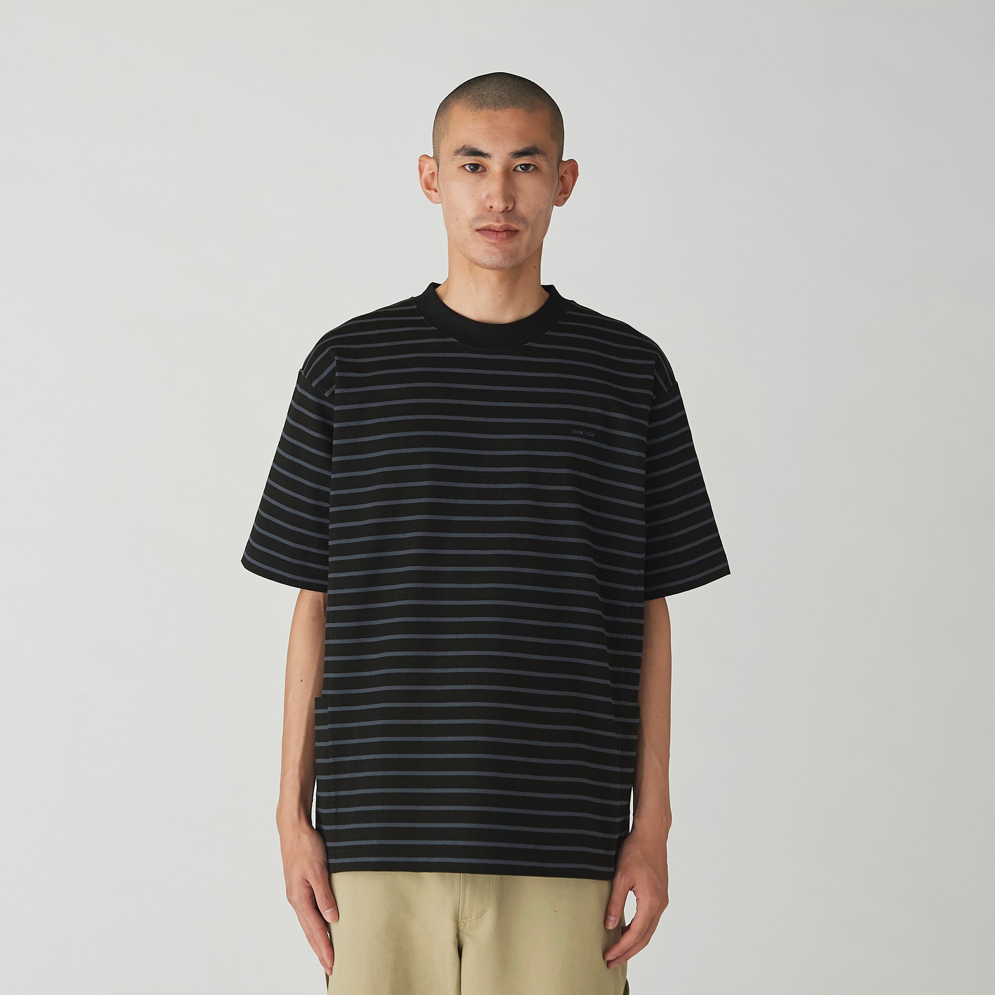 Heavy Cotton Border T-Shirt   - Snow Peak UK