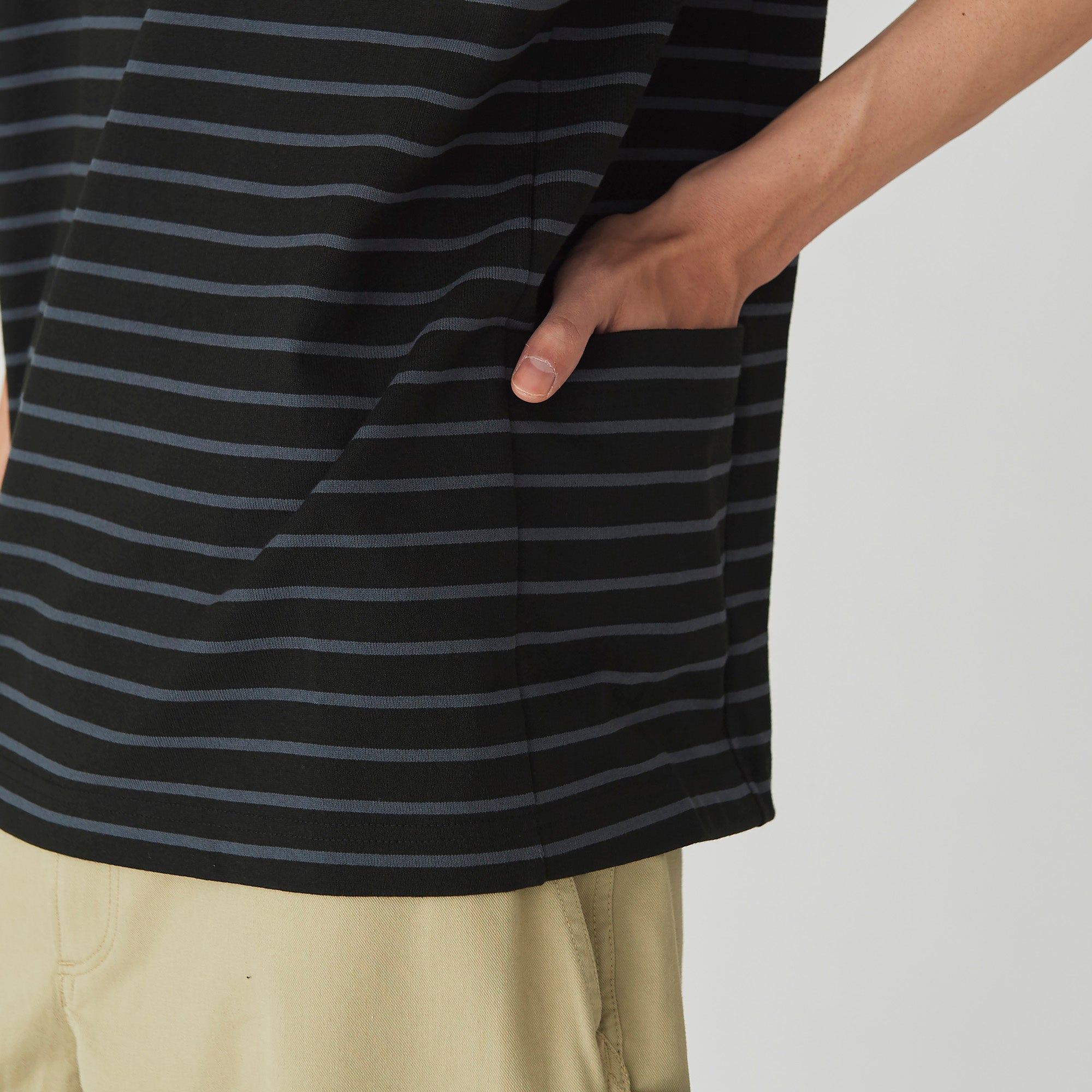 Heavy Cotton Border T-Shirt   - Snow Peak UK