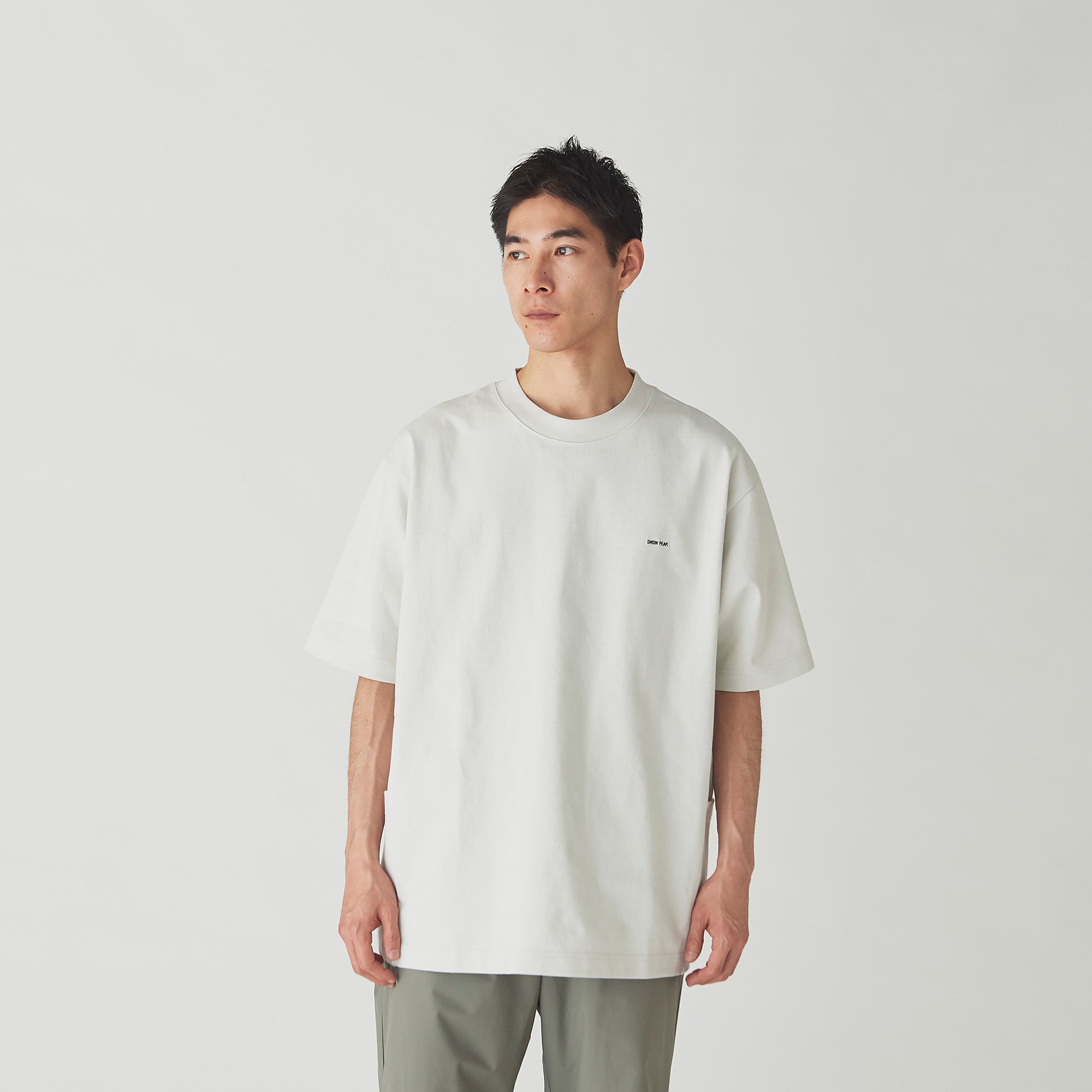 Heavy Cotton Border T-Shirt   - Snow Peak UK