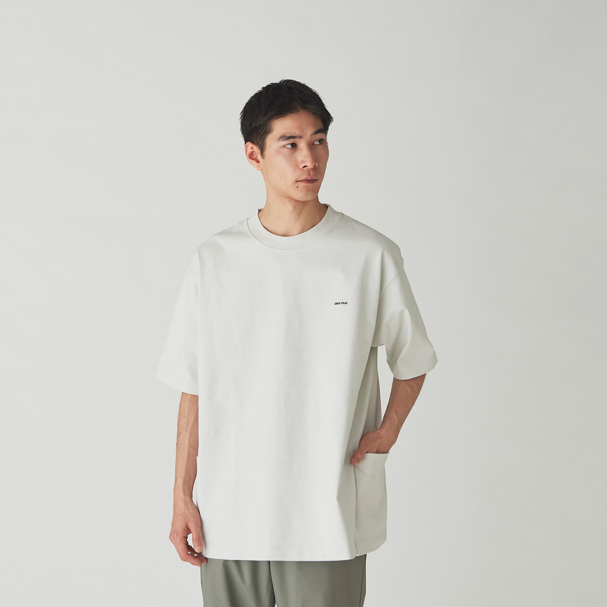 Heavy Cotton Border T-Shirt   - Snow Peak UK
