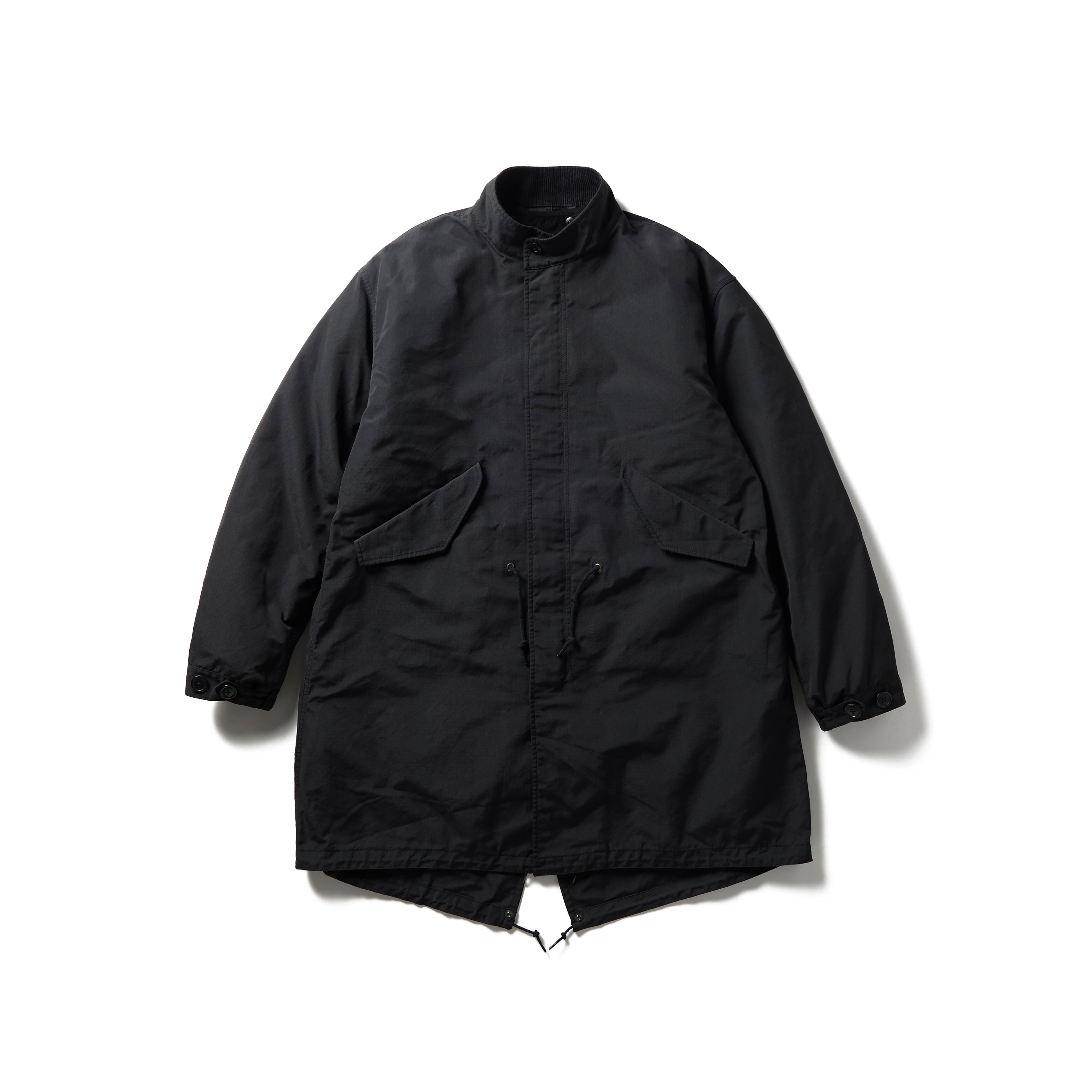 TAKIBI Ripstop Adjustable Fishtail Coat Black JK-25AU01611019 - Snow Peak UK