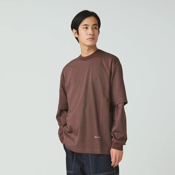 Organic Cotton Mercerized Border T-Shirt - Snow Peak UK