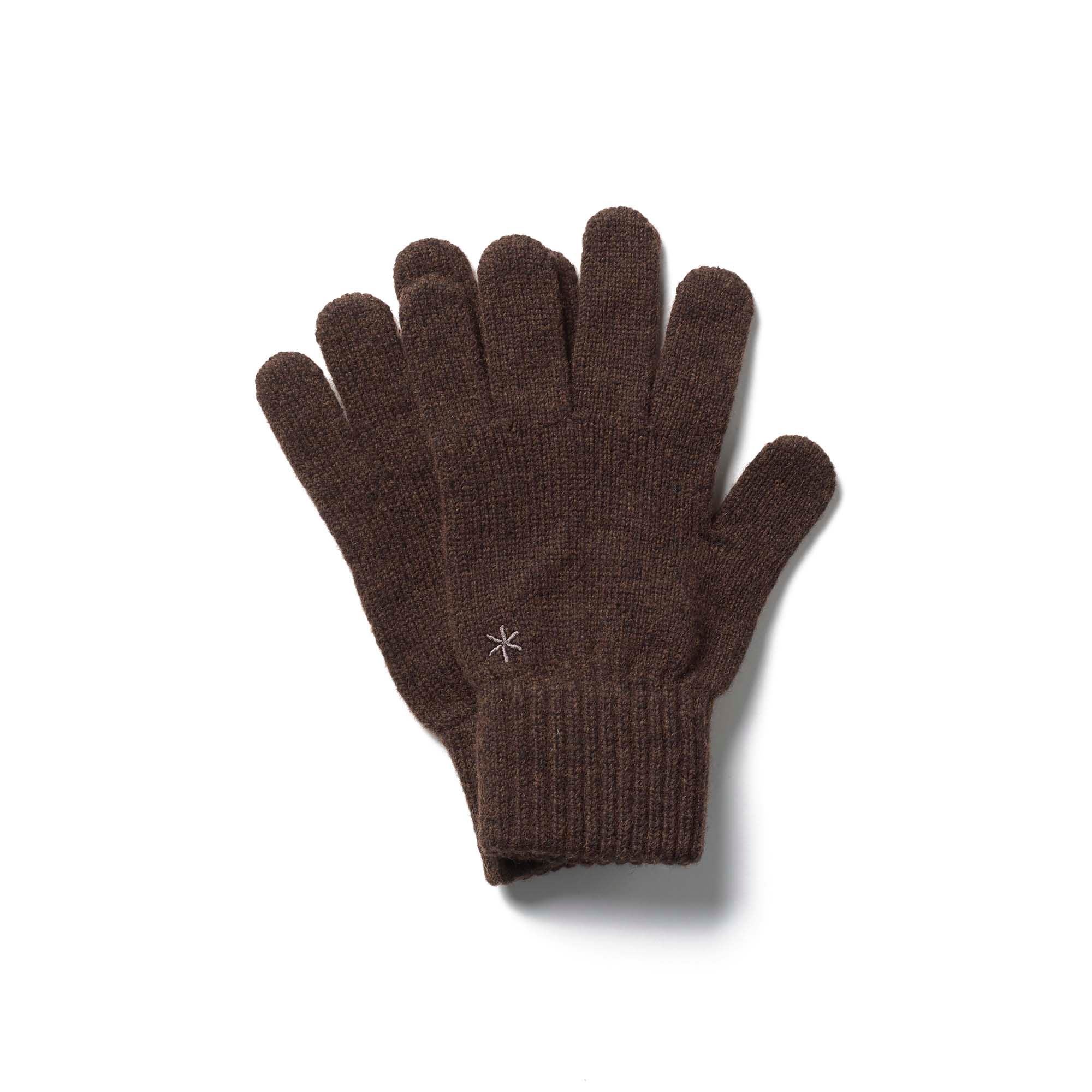 Washable Wool Knit Gloves Dark Brown AC-25AU02511033 - Snow Peak UK
