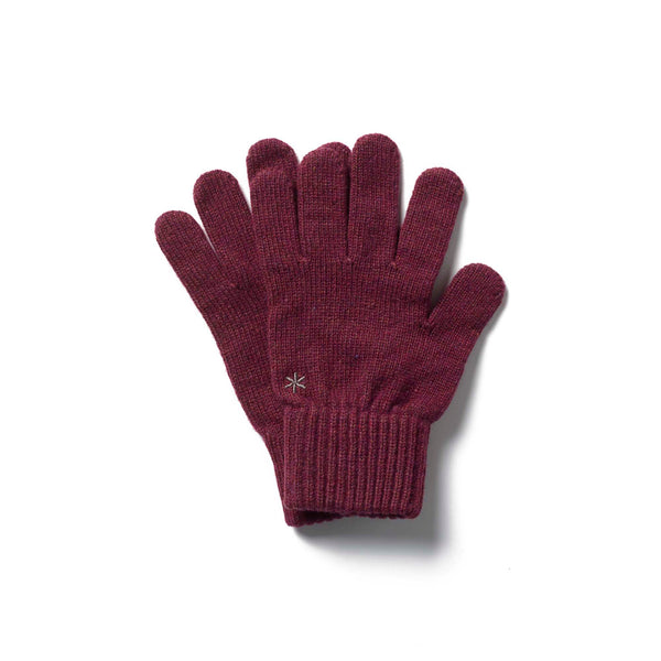 Washable Wool Knit Gloves Burgundy AC-25AU02511043 - Snow Peak UK