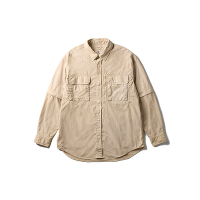 Garment Dyed Convertible Shirt Ivory SH-25AU00202022 - Snow Peak UK