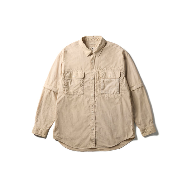 Garment Dyed Convertible Shirt Ivory SH-25AU00202022 - Snow Peak UK