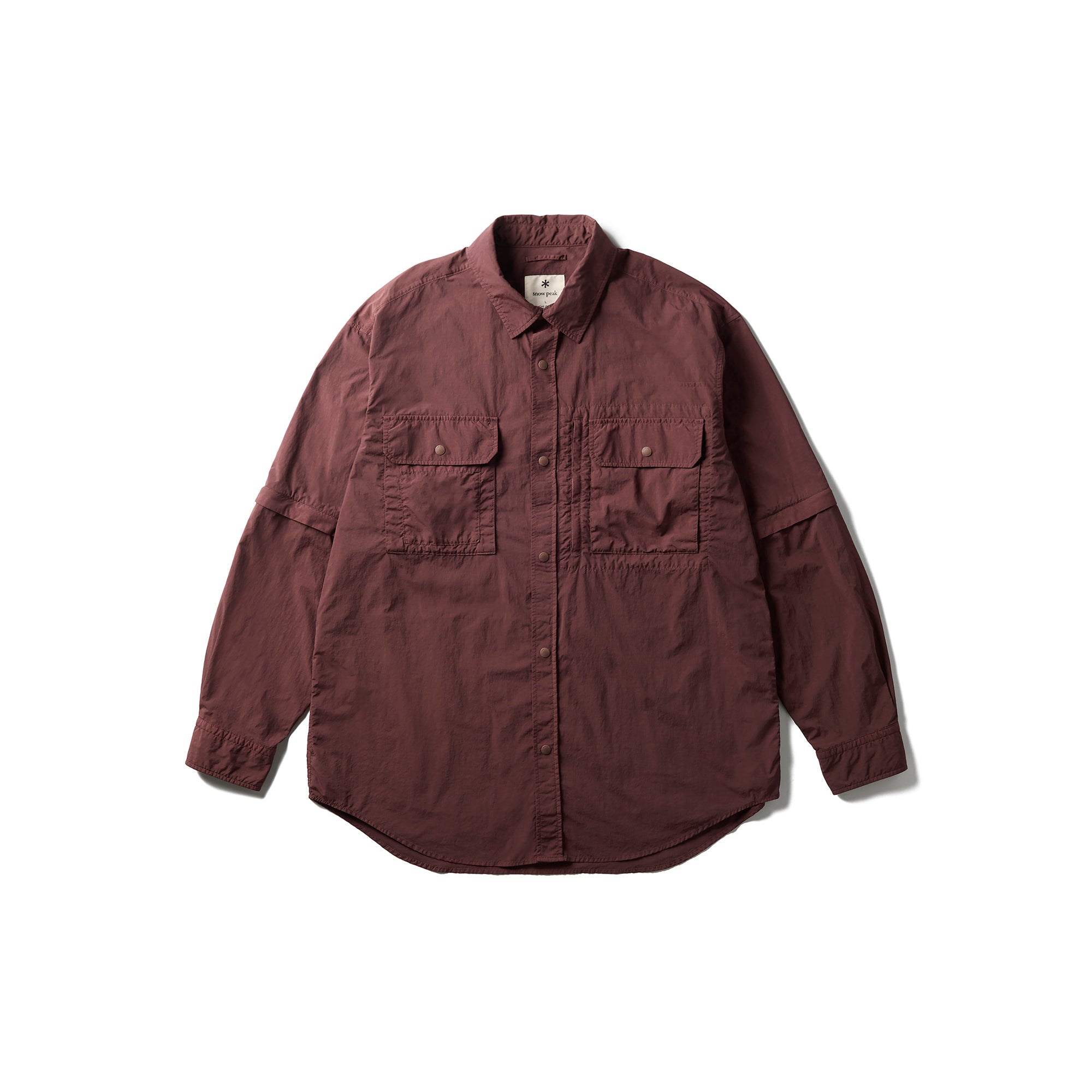 Garment Dyed Convertible Shirt Brown SH-25AU00202032 - Snow Peak UK