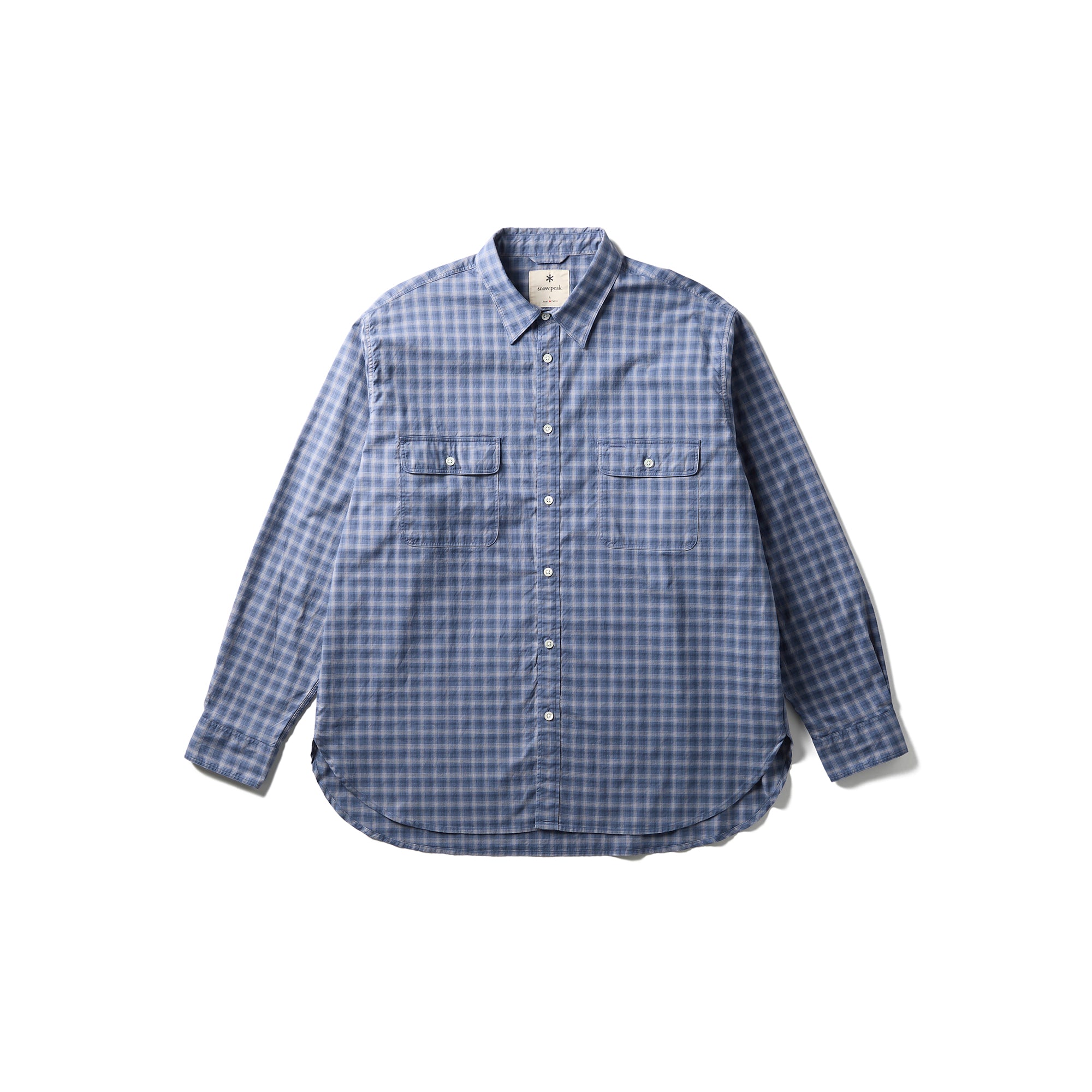 Organic Cotton Ombre Check Shirt Blue Ch SH-25AU00511372 - Snow Peak UK