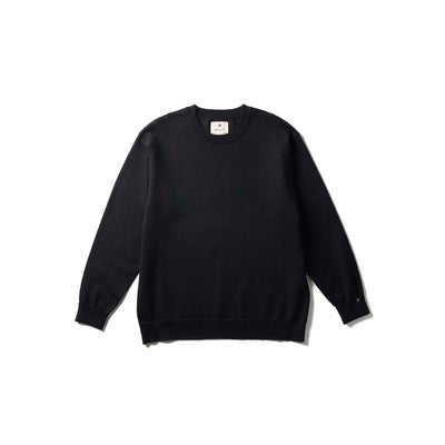 Washable Wool Crewneck Knit Black KN-25AU00102019 - Snow Peak UK