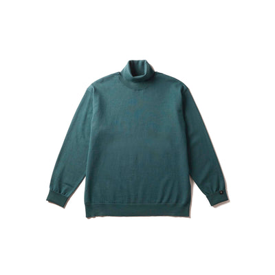 Washable Wool Turtleneck Knit Green KN-25AU00202063 - Snow Peak UK