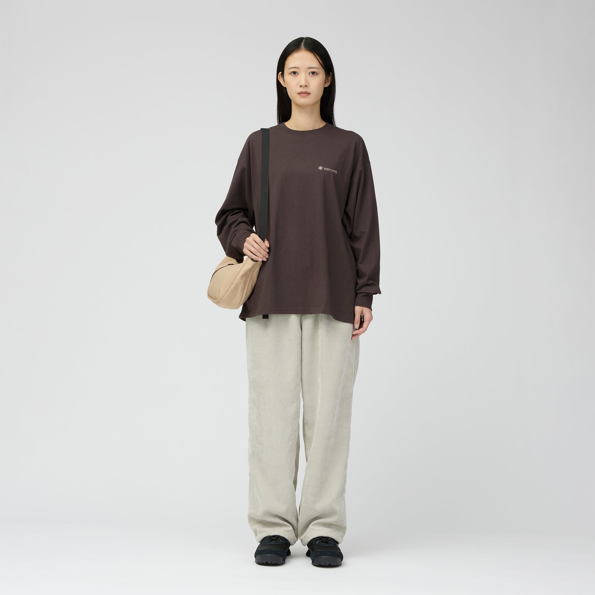 Soft Cotton Relaxed Logo L/S T-Shirt - Snow Peak UK