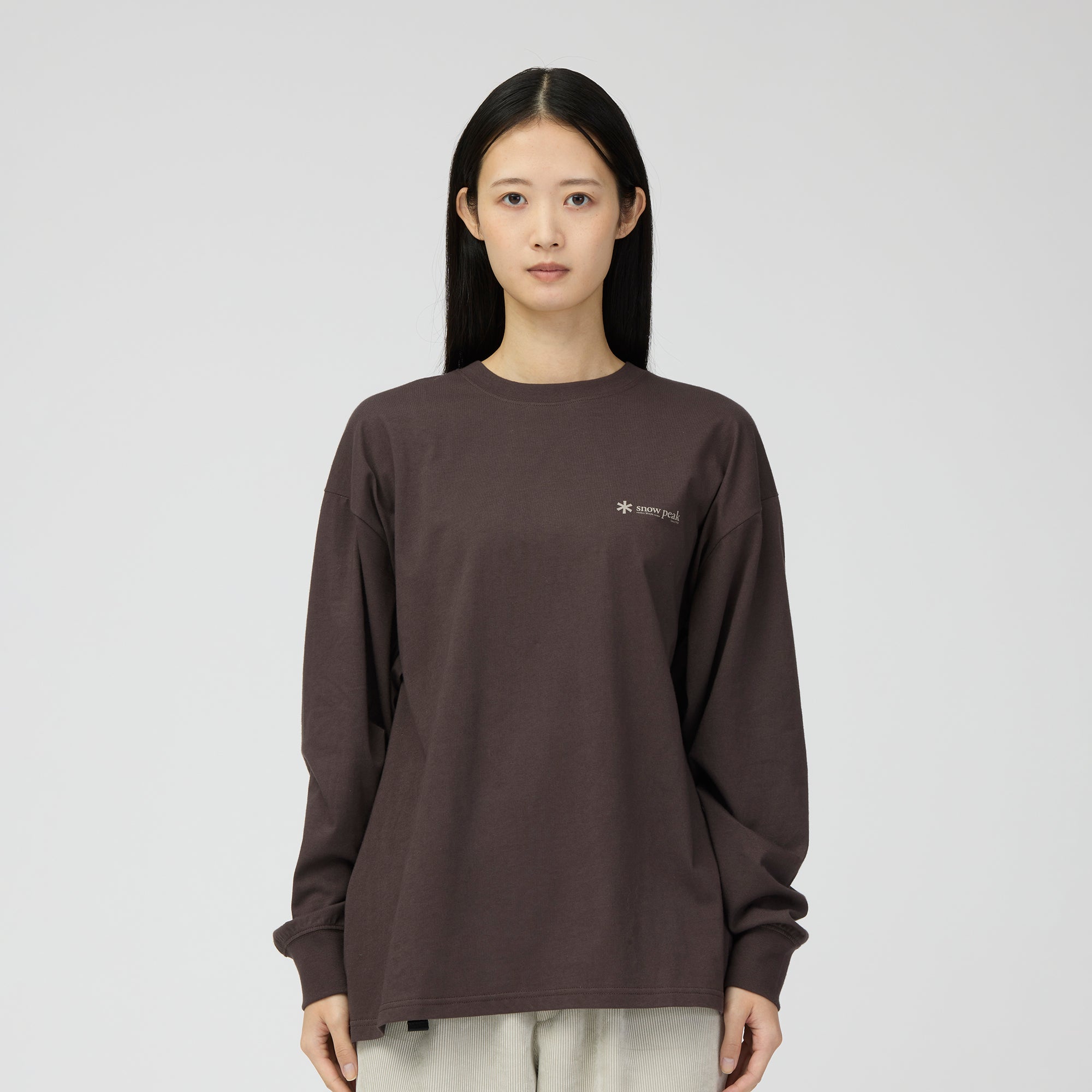 Soft Cotton Relaxed Logo L/S T-Shirt - Snow Peak UK