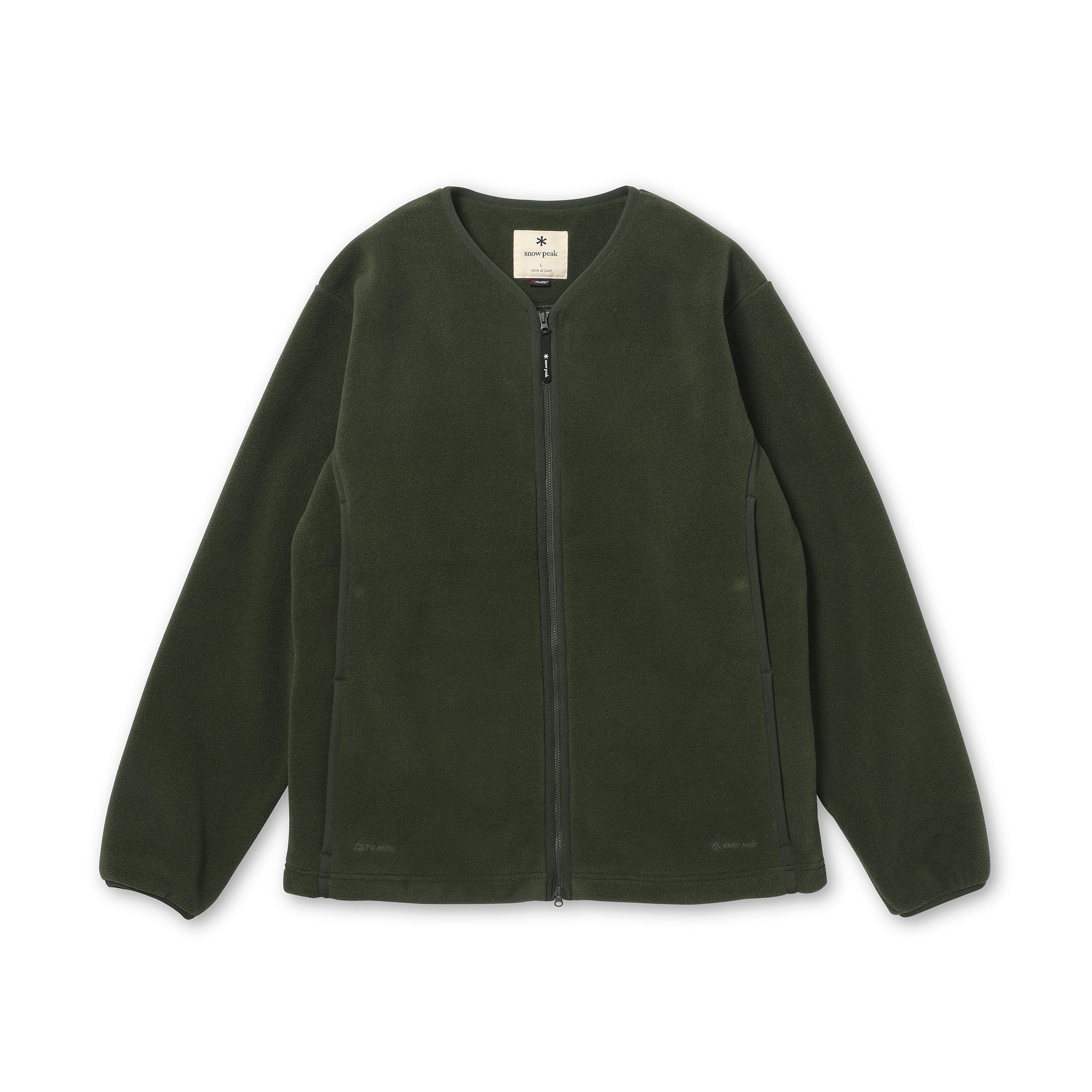 Water-Repellent Fleece Cardigan Dark Olive 100261CS1002067 - Snow Peak UK