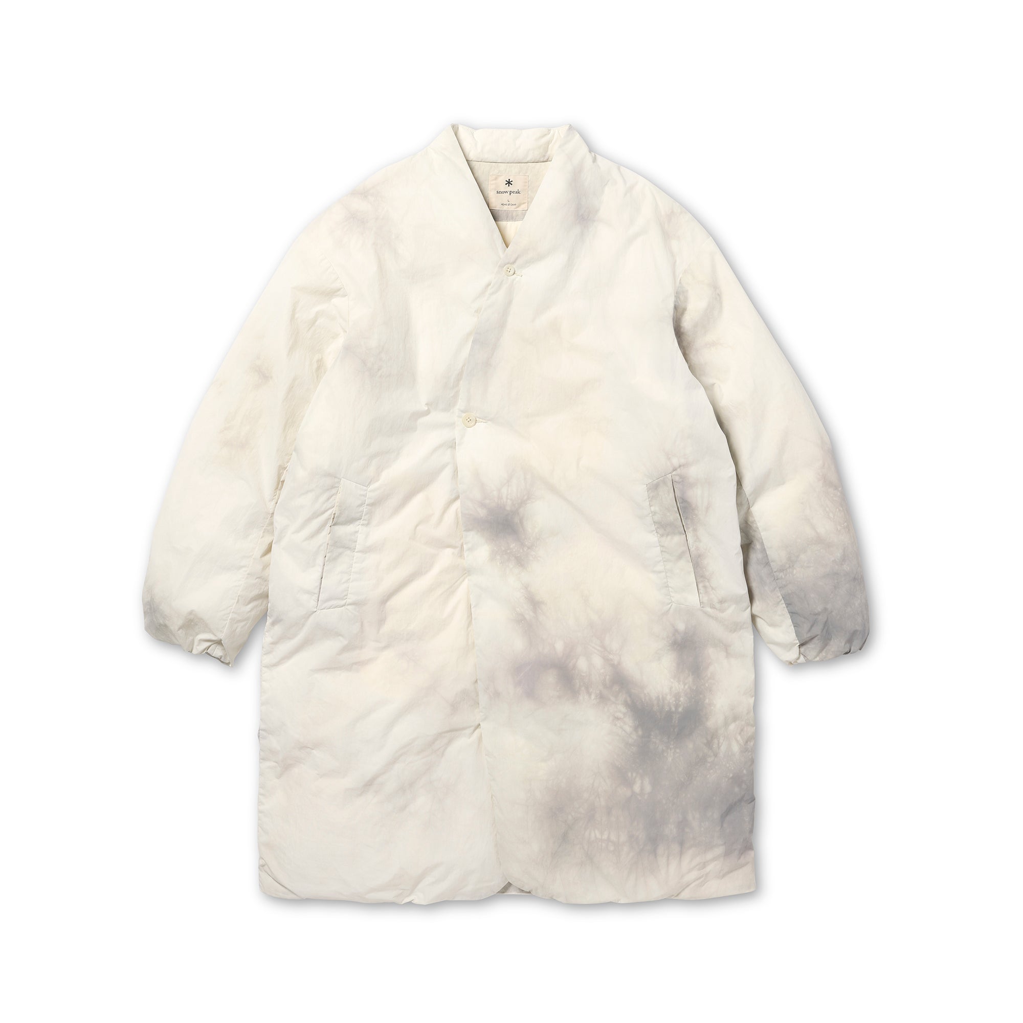 Shibori Dyeing Down Coat Ivory 100261CT0202022 - Snow Peak UK