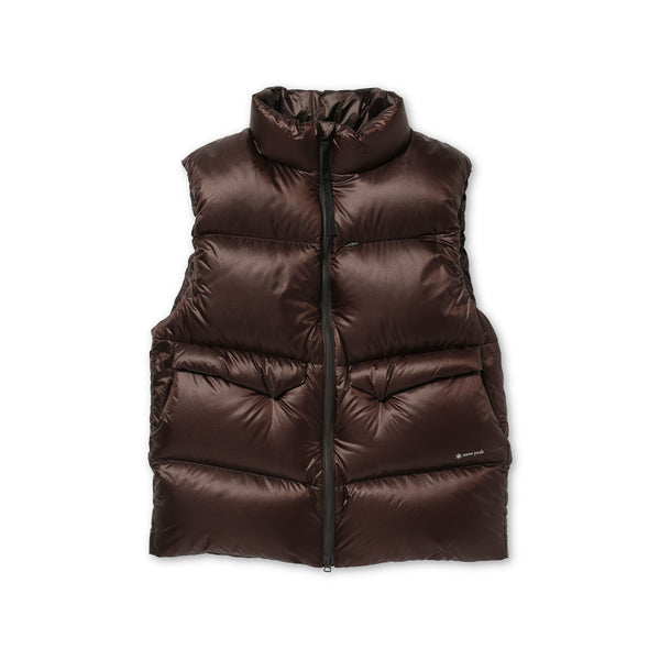 Pertex Light Weight Down Vest Dark Brown 100261VT0502033 - Snow Peak UK