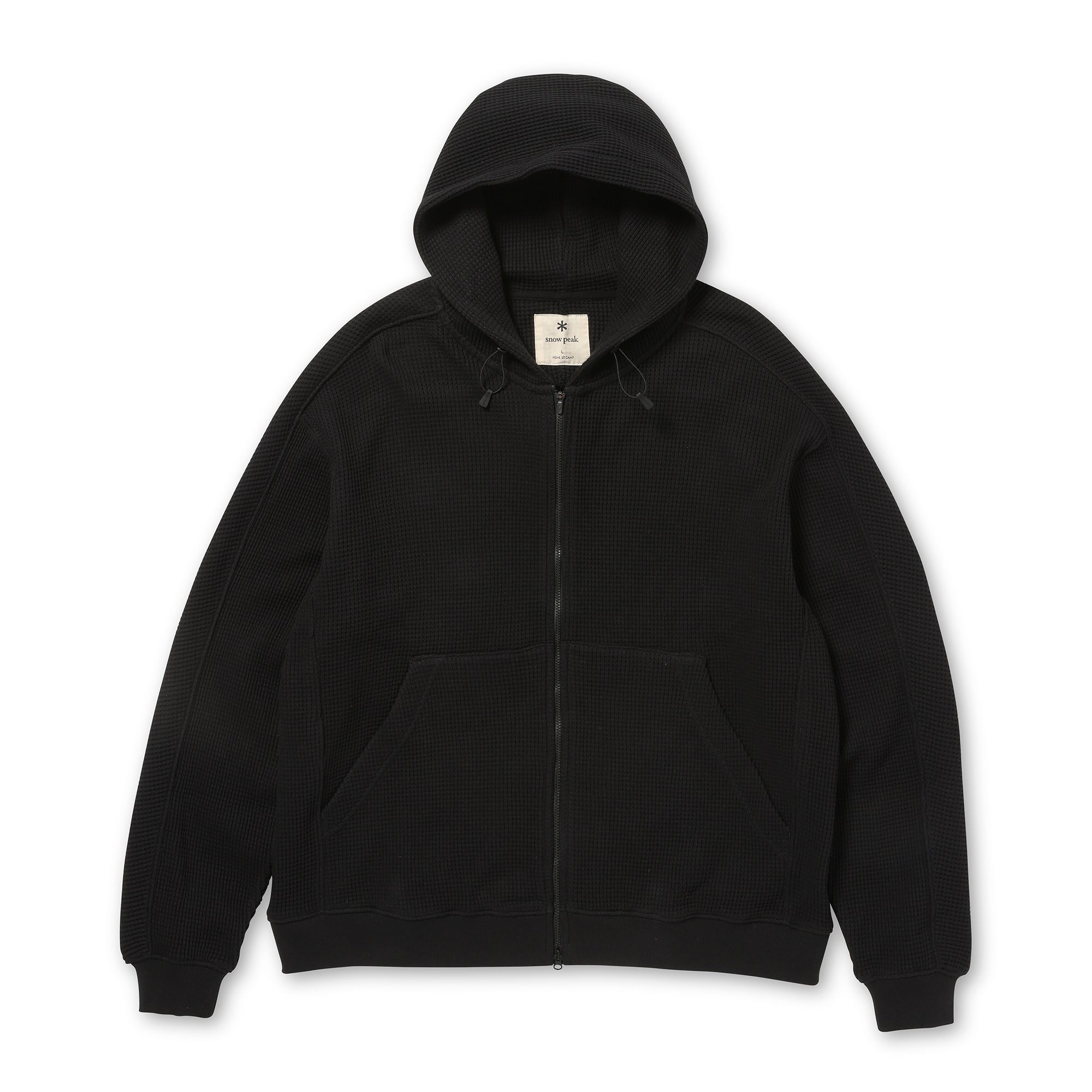 Heavyweight Waffle Zip Parka Black 100261CS0611019 - Snow Peak UK