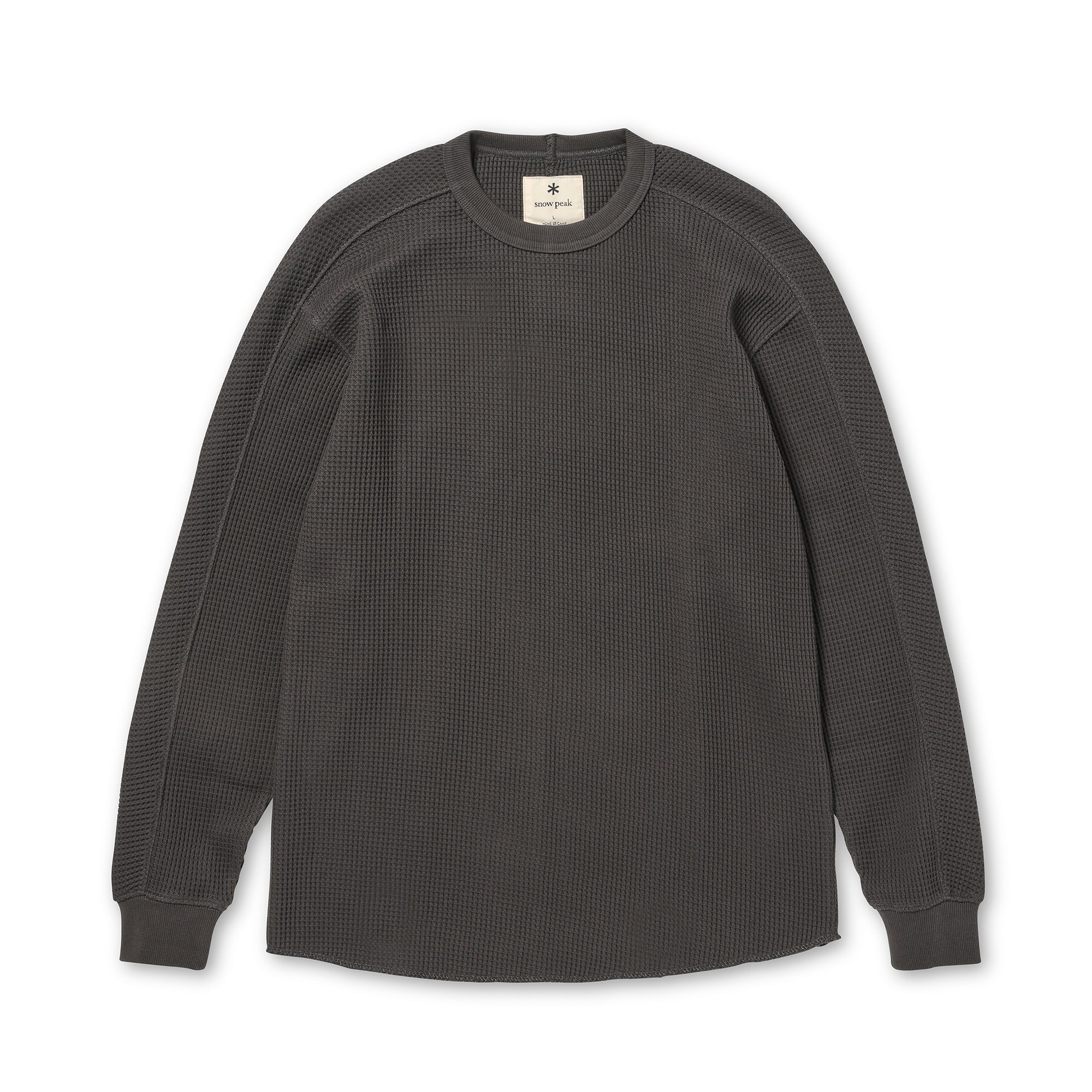 Heavyweight Waffle Pullover Charcoal 100261CS0711013 - Snow Peak UK