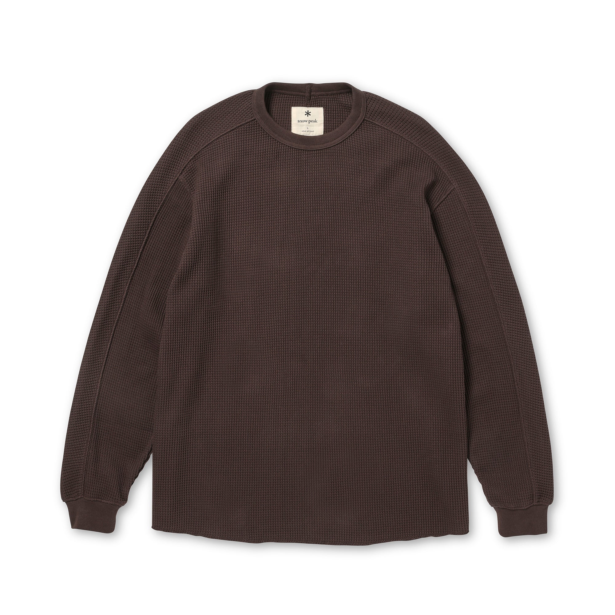 Heavyweight Waffle Pullover Dark Brown 100261CS0711033 - Snow Peak UK
