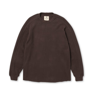 Heavyweight Waffle Pullover Dark Brown 100261CS0711033 - Snow Peak UK