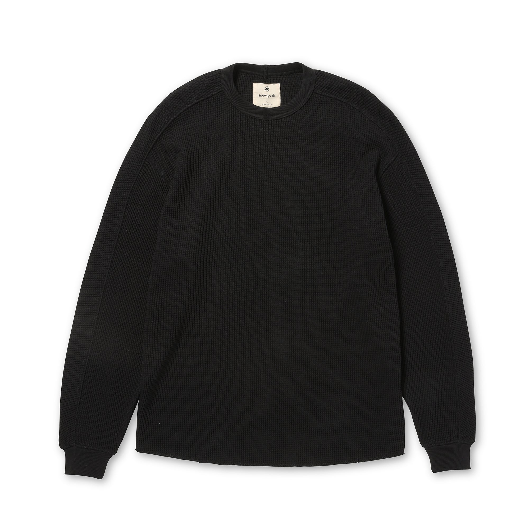 Heavyweight Waffle Pullover Black 100261CS0711019 - Snow Peak UK