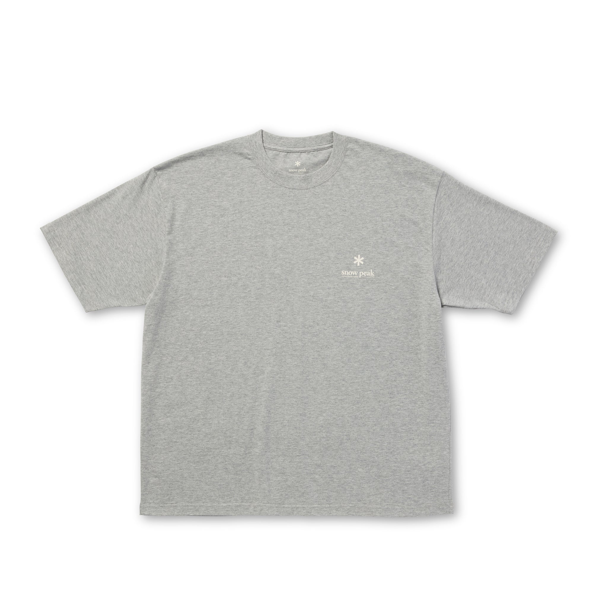 Soft Cotton Relaxed Logo T-Shirt Marled Grey 100268TS0802512 - Snow Peak UK
