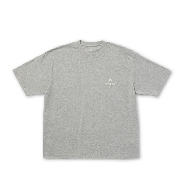 Soft Cotton Relaxed Logo T-Shirt Marled Grey 100268TS0802512 - Snow Peak UK