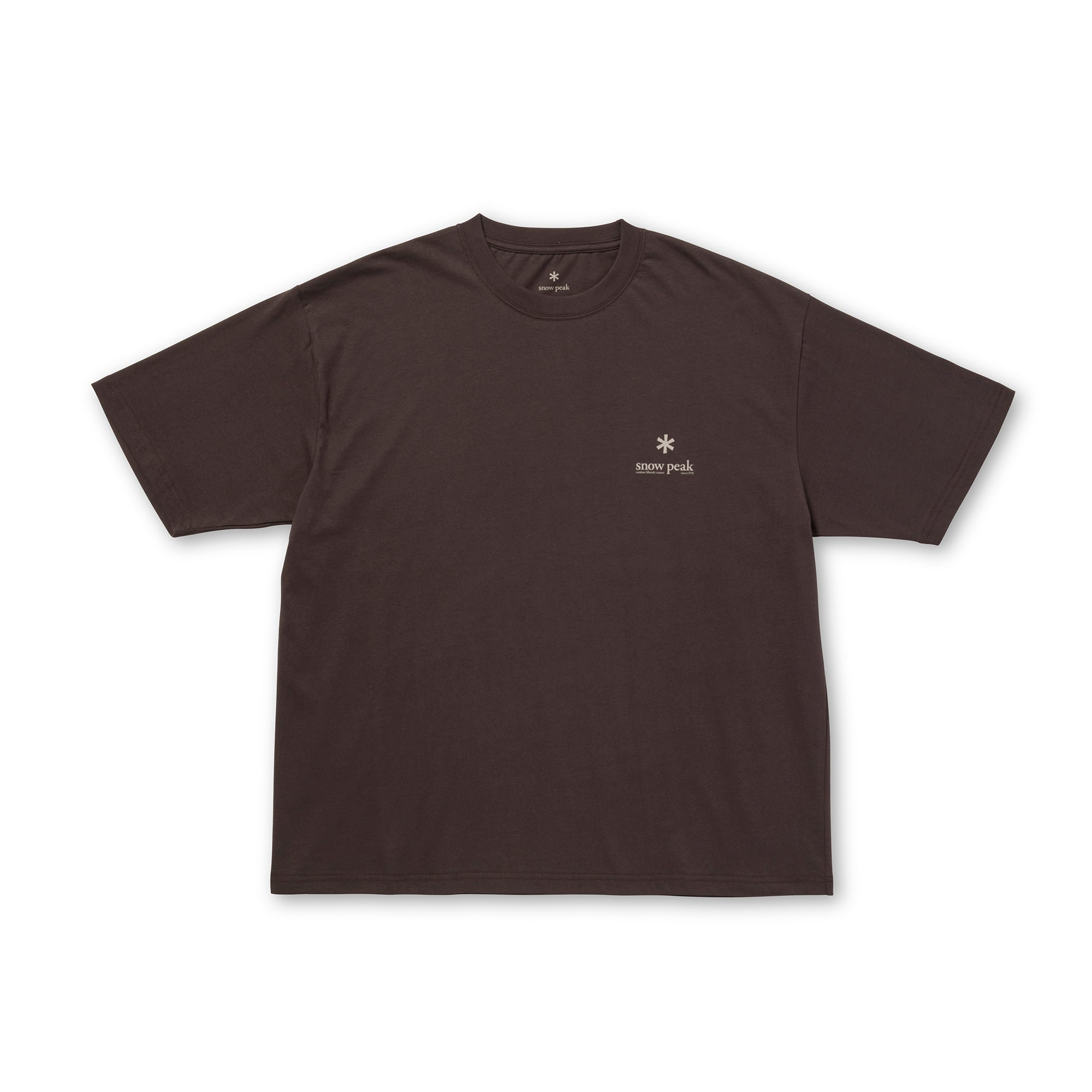 Soft Cotton Relaxed Logo T-Shirt Brown 100268TS0802032 - Snow Peak UK