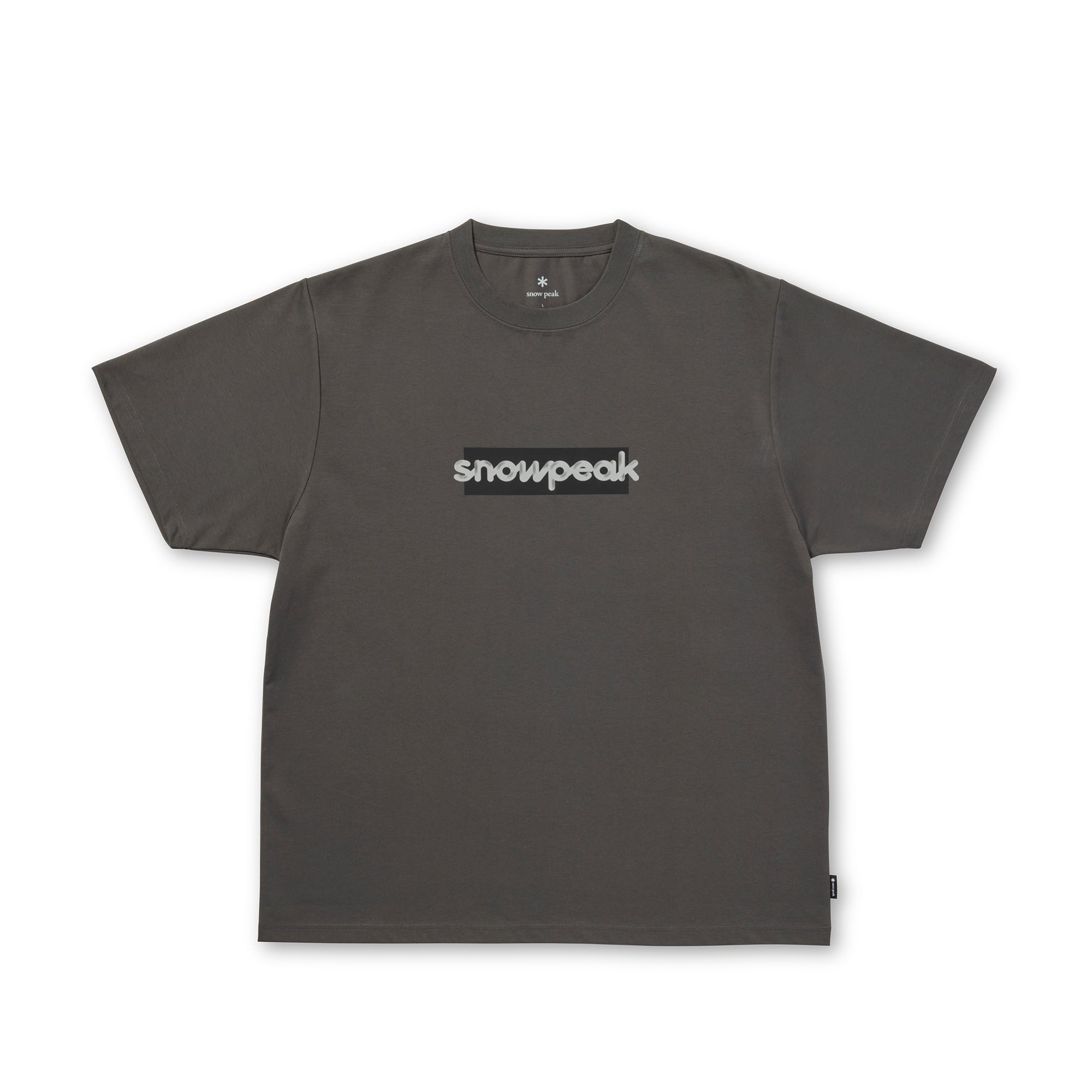 SP Reflective Typography T-Shirt Charcoal 100261TS0302013 - Snow Peak UK