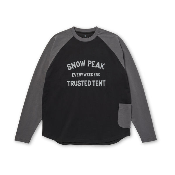 Raglan Multi Color L/S T-Shirt Black 100261TS0202019 - Snow Peak UK