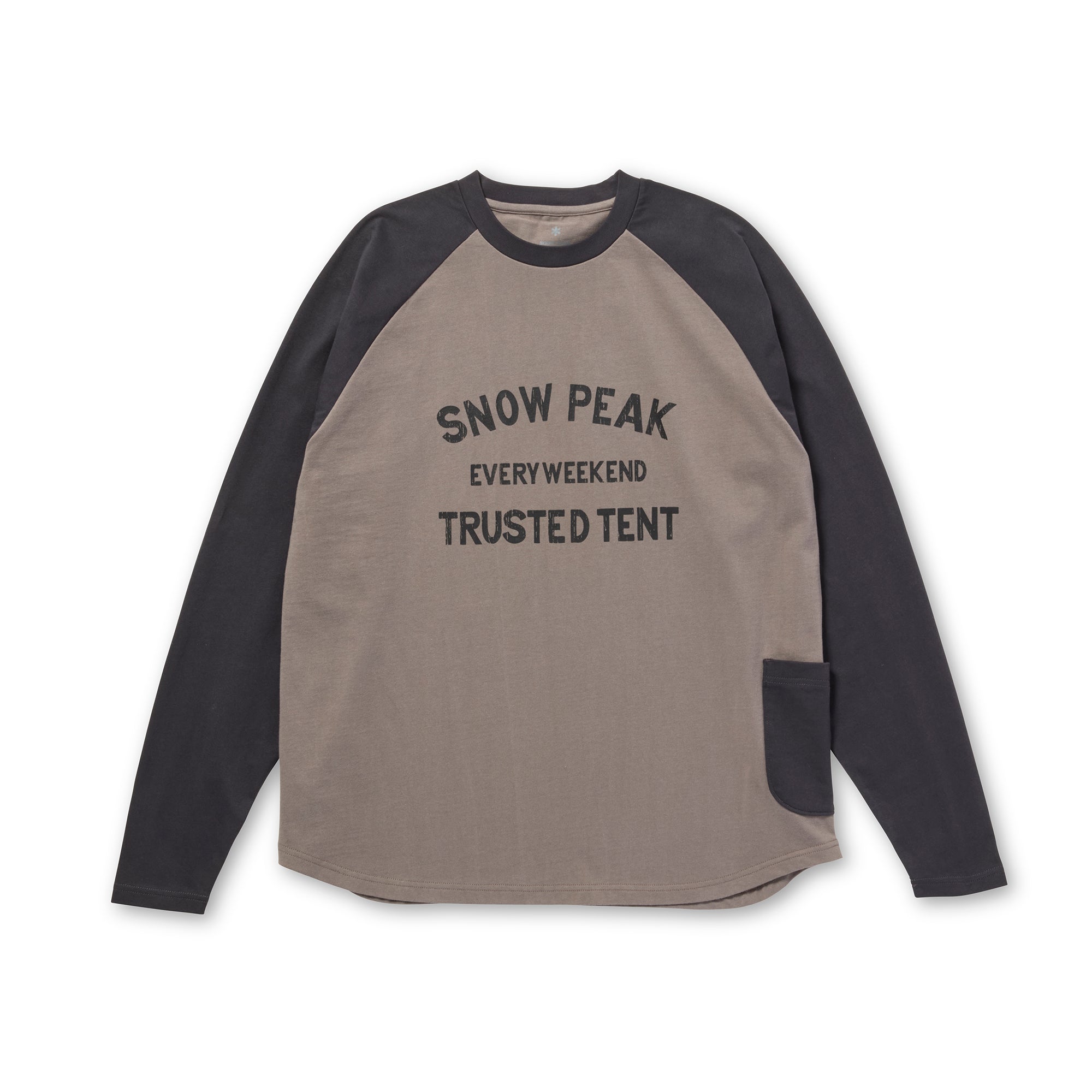 Raglan Multi Color L/S T-Shirt Greige 100261TS0202023 - Snow Peak UK