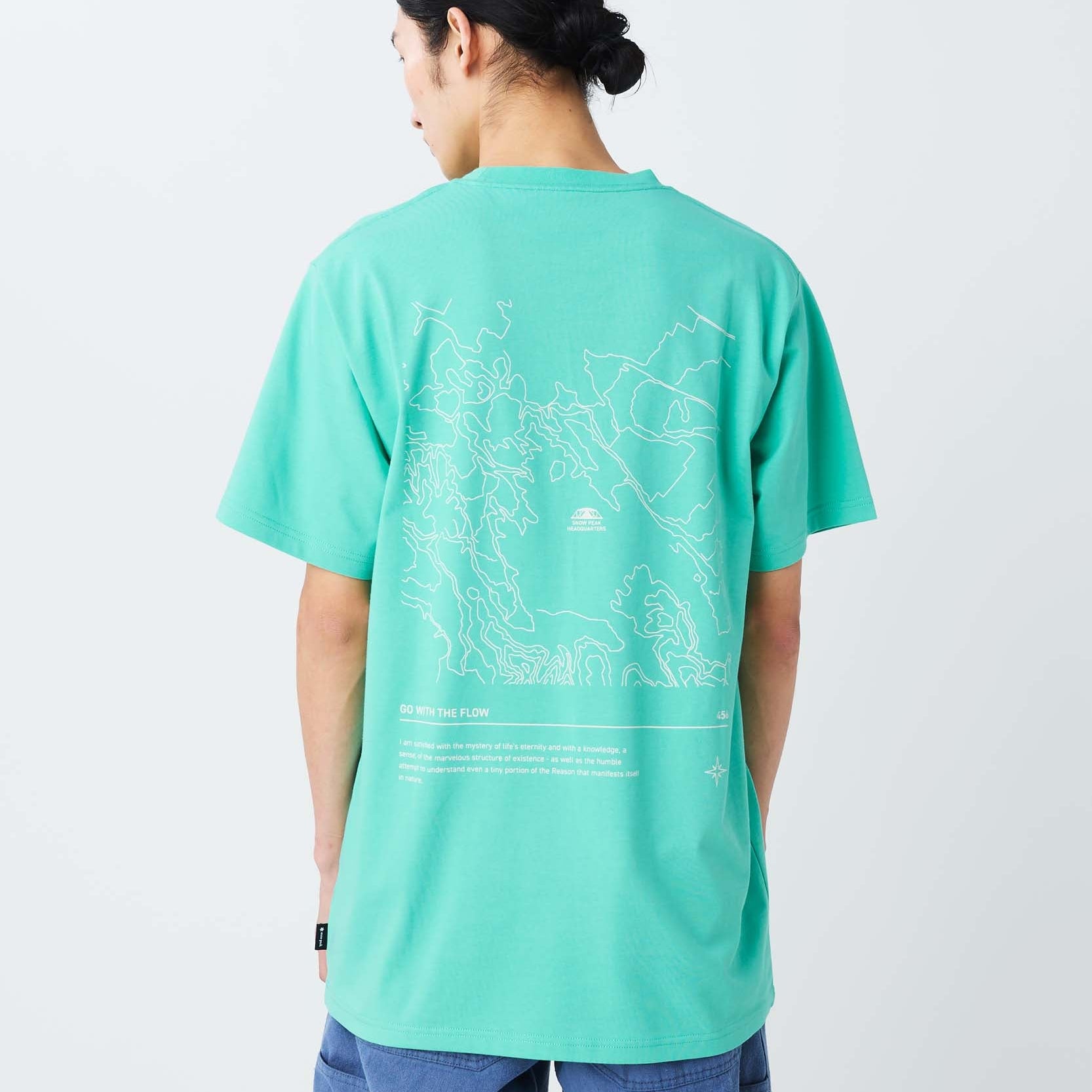HQ Topographic Map T-Shirt - Snow Peak UK