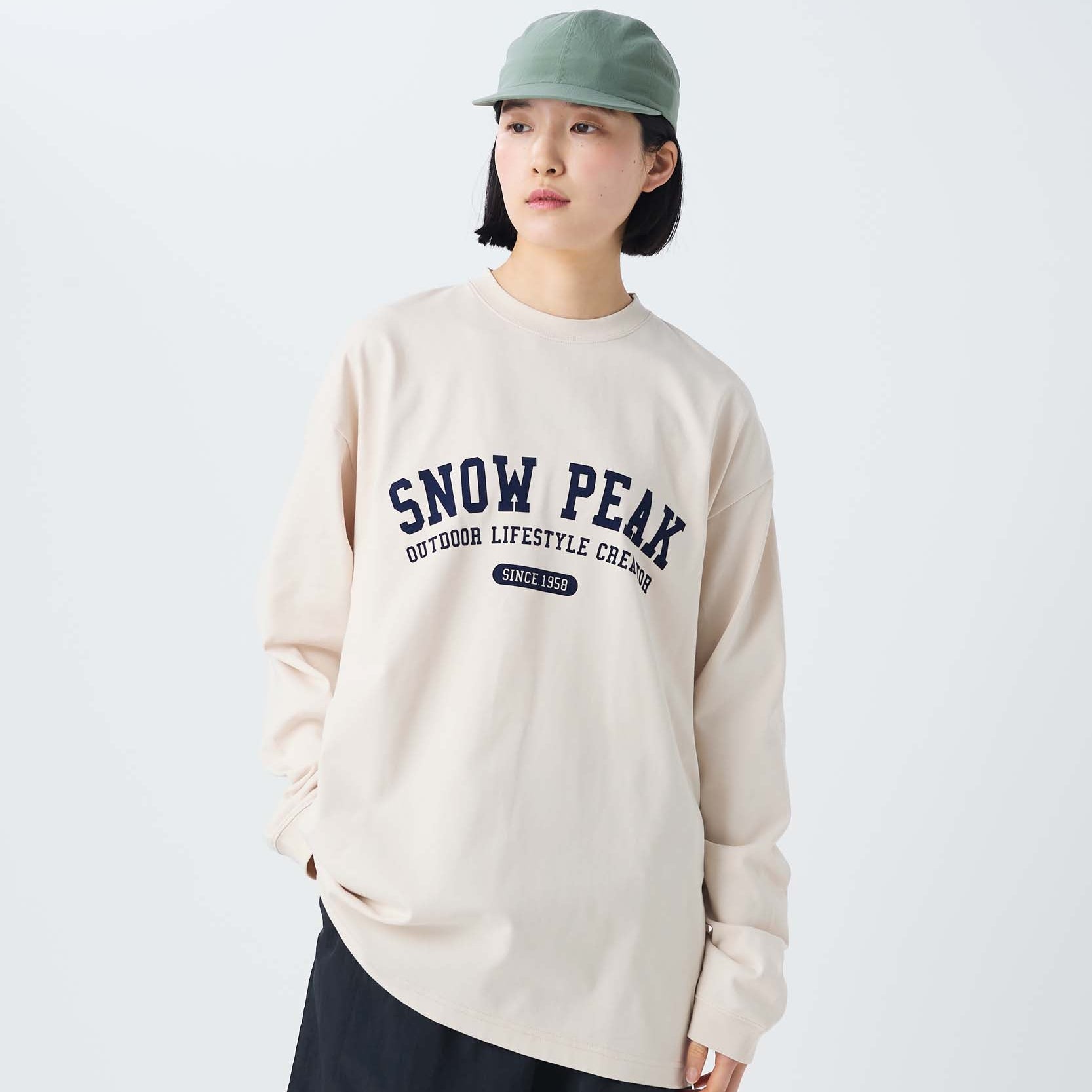 Varsity Logo L/S T-Shirt - Snow Peak UK