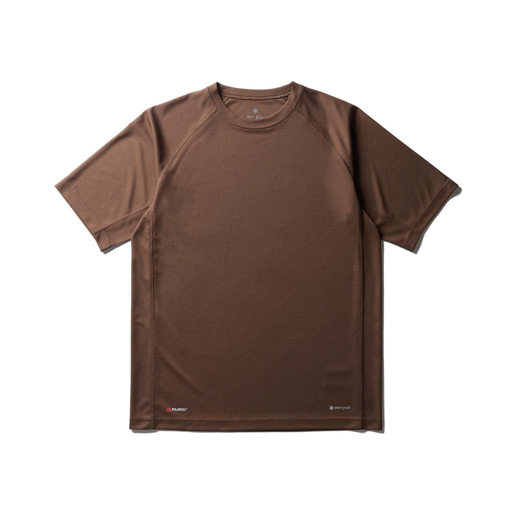 Polartec Power Dry T-Shirt Brown CS-26SU01011032 - Snow Peak UK