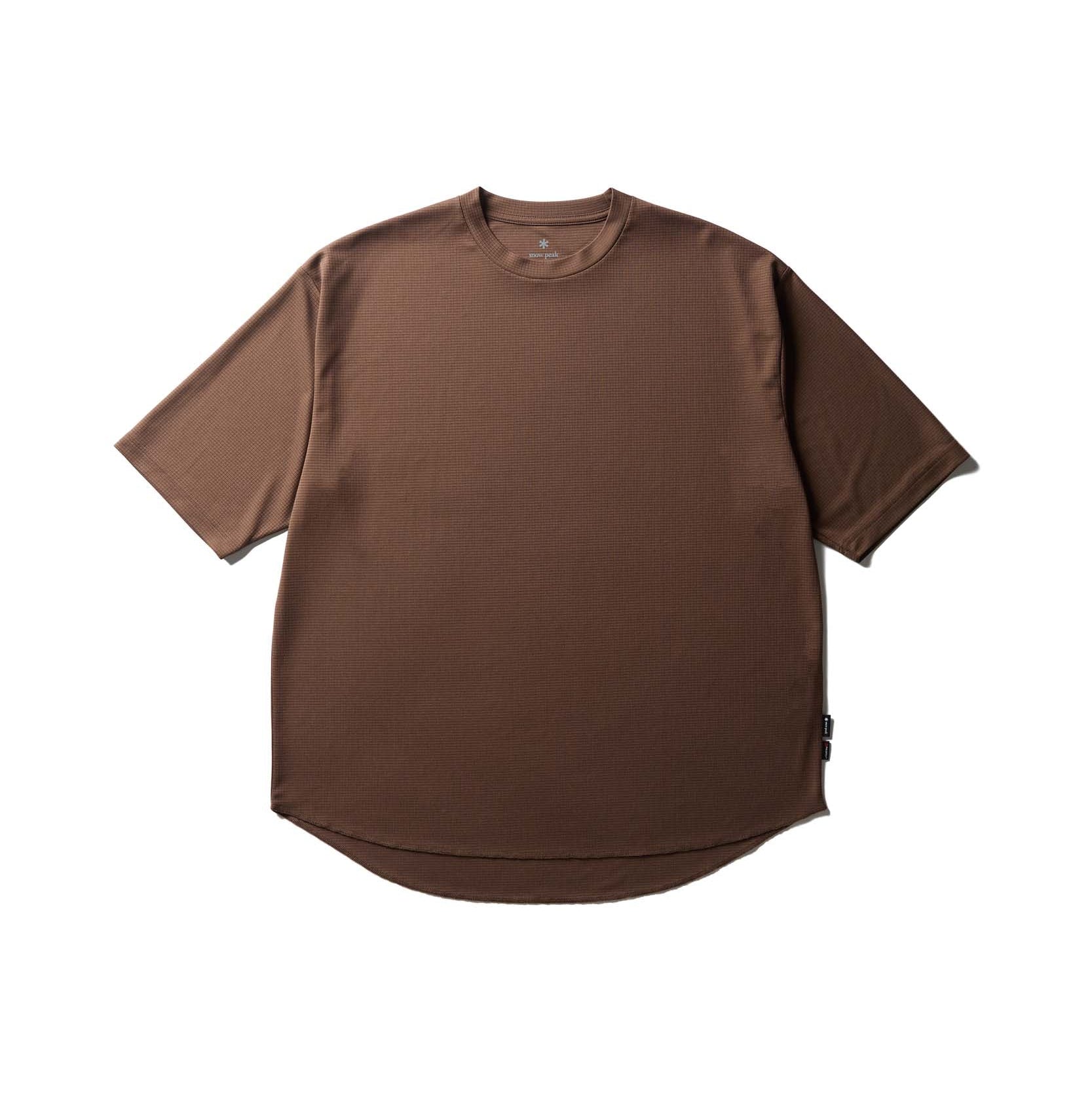 Polartec Power Dry Wide T-Shirt Brown CS-26SU01111032 - Snow Peak UK