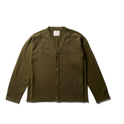 Water-Repellent Knit Cardigan Dark Olive KN-26SU00202067 - Snow Peak UK