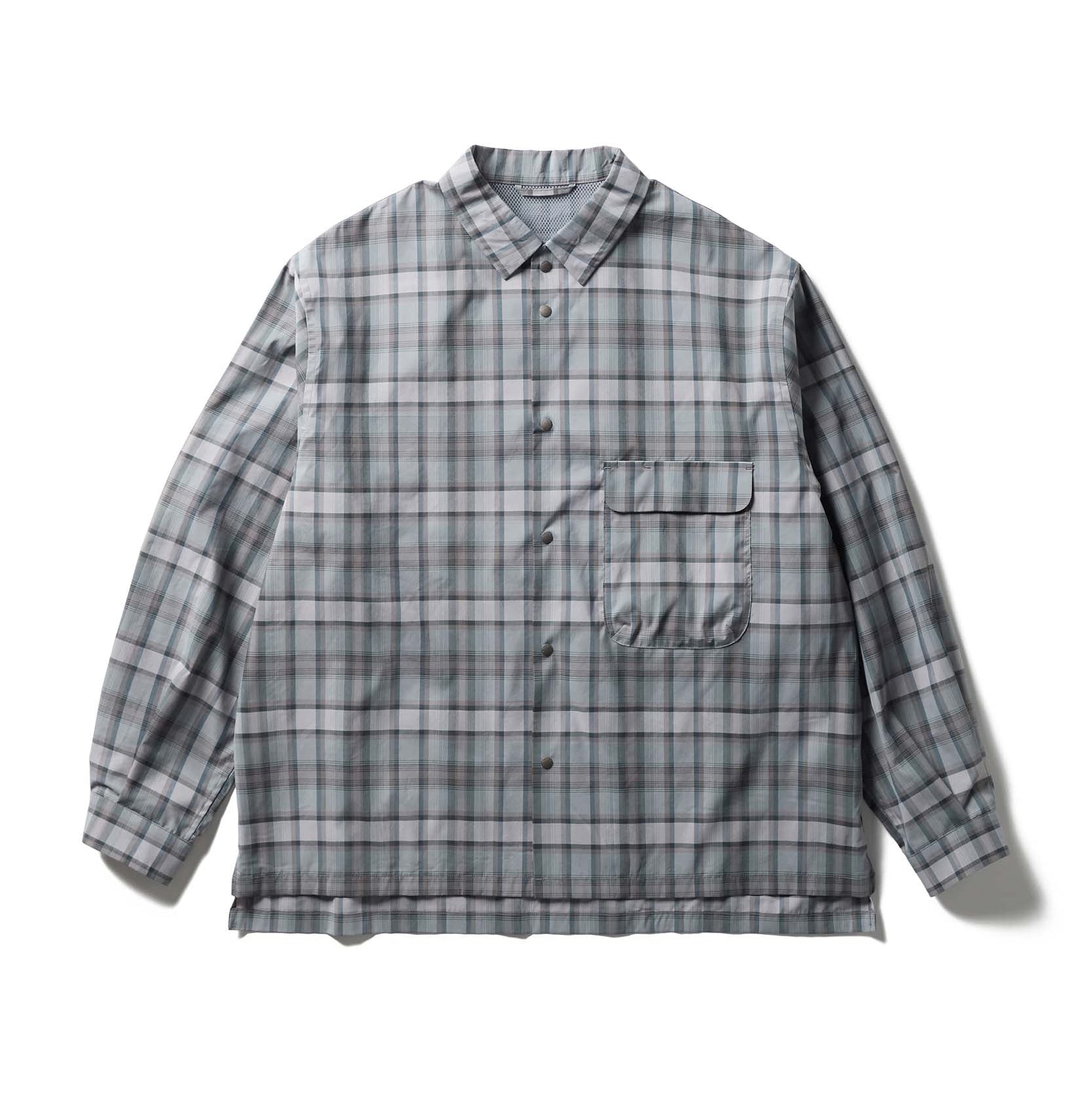 Fade Check Breezy Shirt Greige SH-26SU00211023 - Snow Peak UK