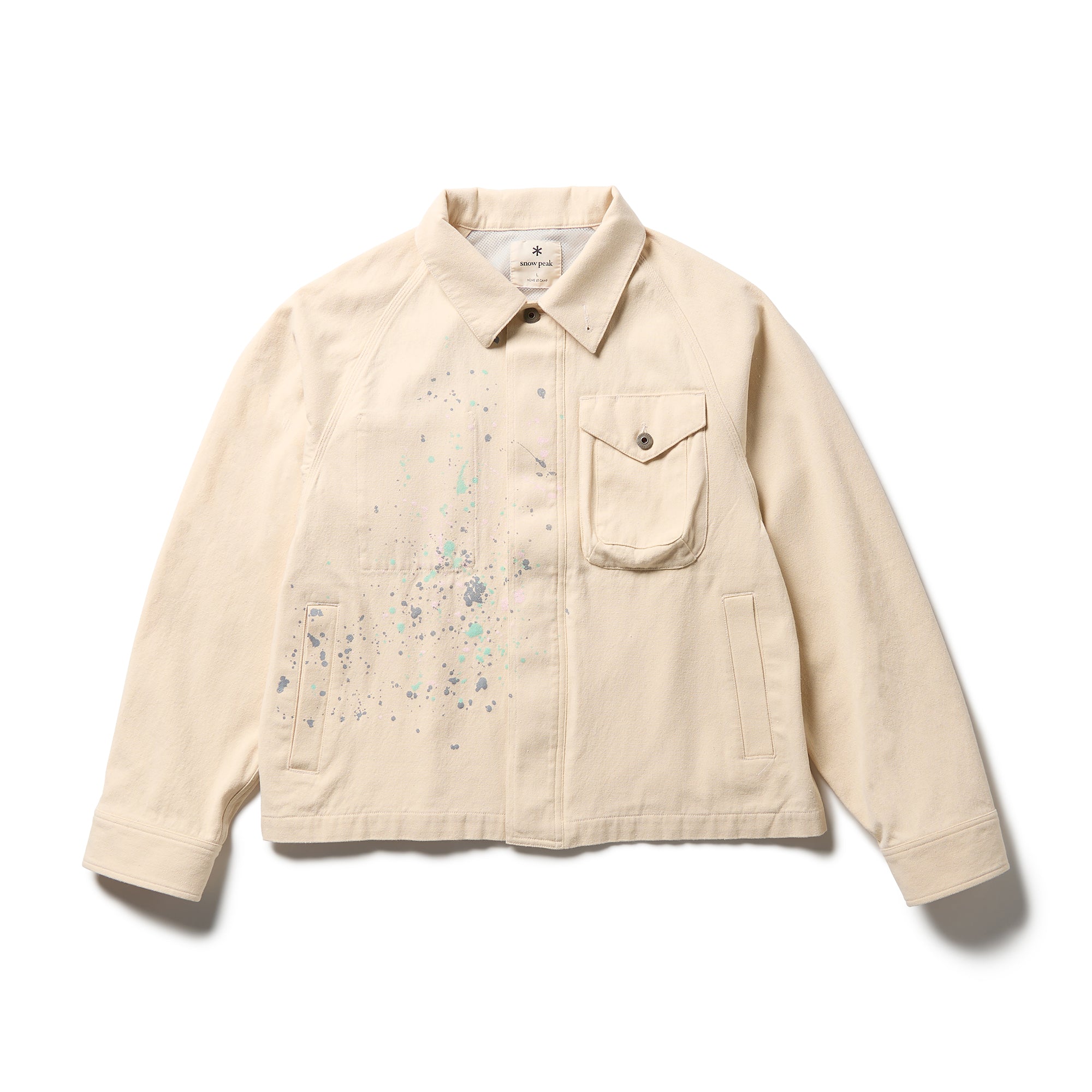 Sulphur Dyed Fade Painted Coverall Ecru JK-26SU00802021 - Snow Peak UK