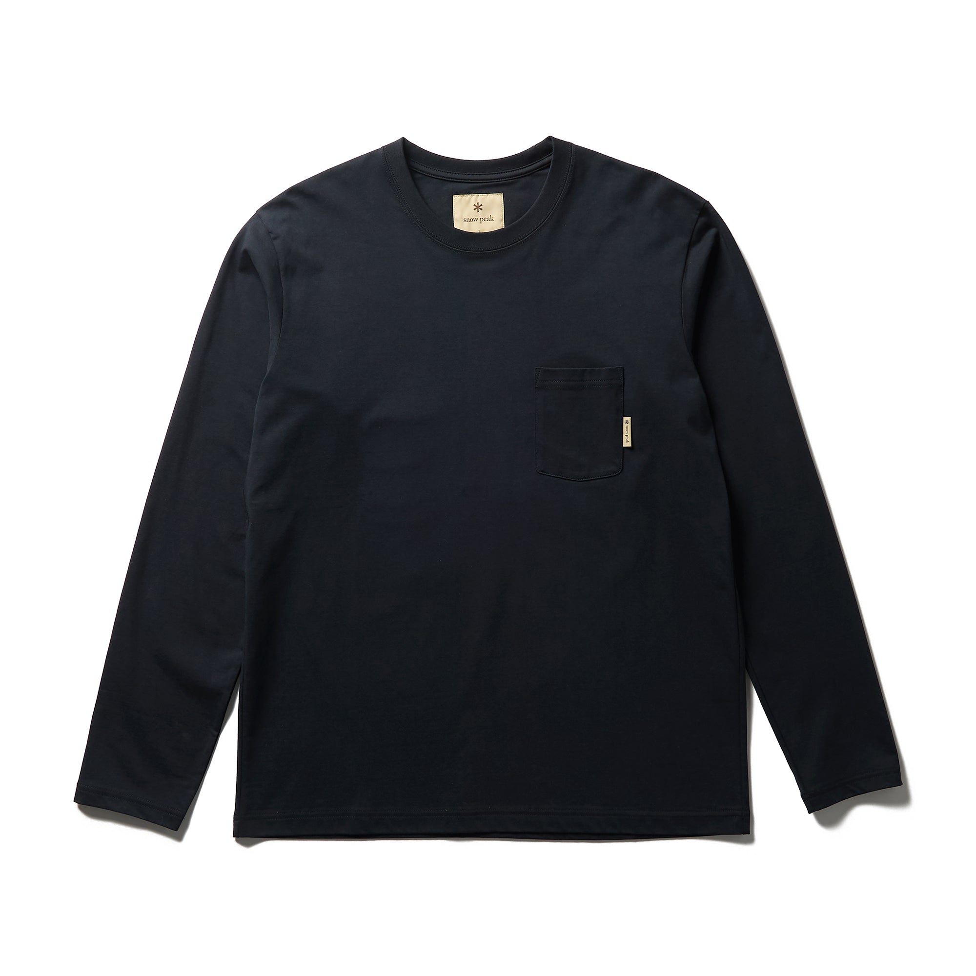 Trad Label Sunset Plating L/S T-Shirt Black SPTL-TS-26SU91002019 - Snow Peak UK