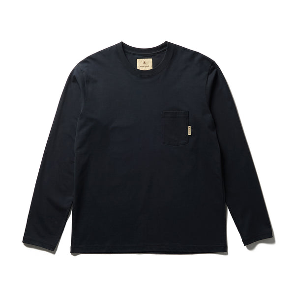 Trad Label Sunset Plating L/S T-Shirt Black SPTL-TS-26SU91002019 - Snow Peak UK