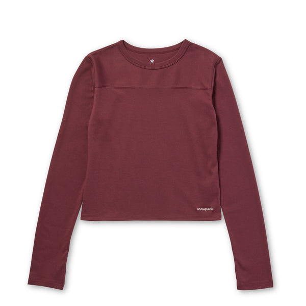 Stain Repellent L/S Pullover W's Burgundy 102261CS0111043 - Snow Peak UK