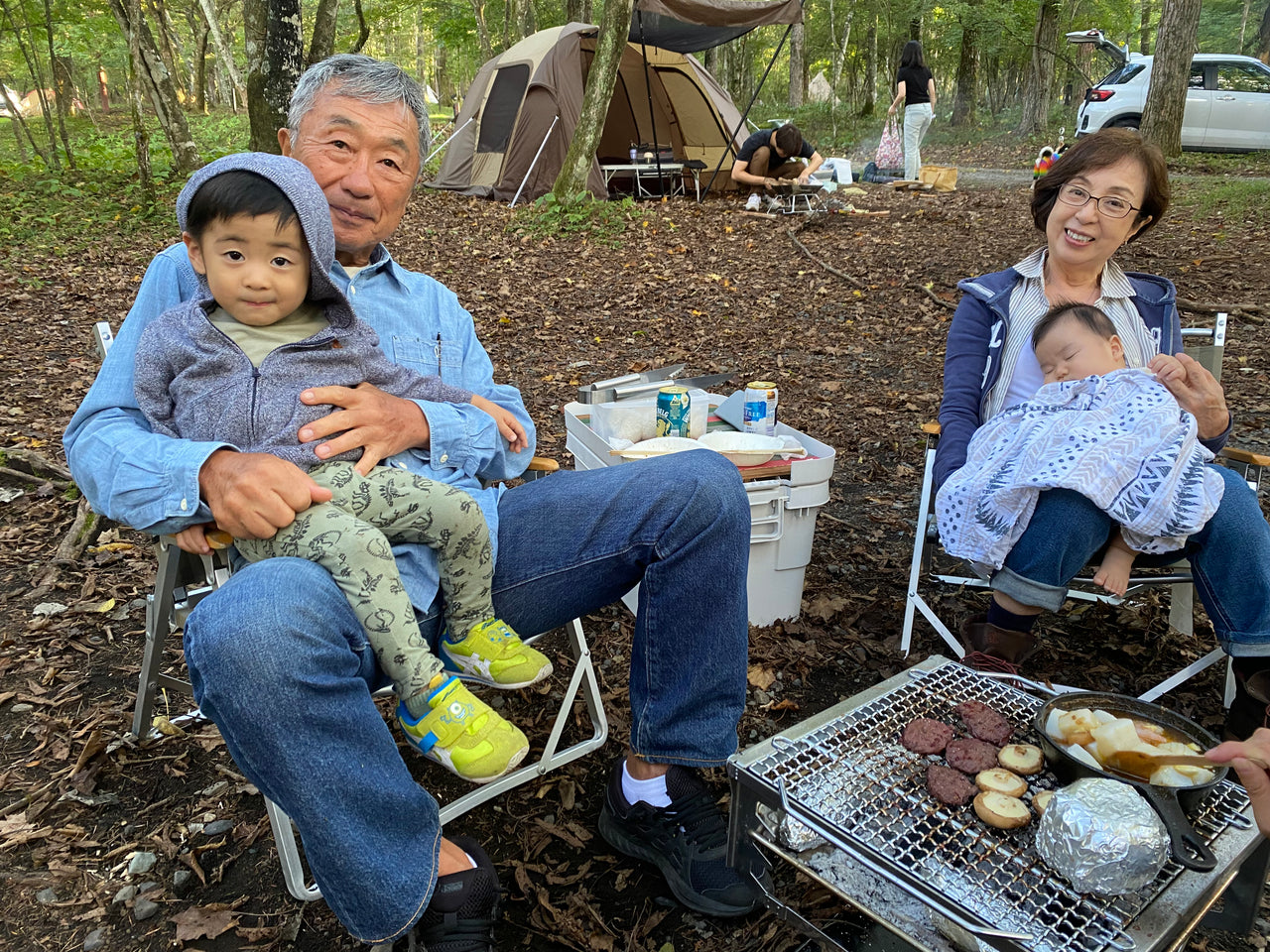 Grandparents and Toddlers Camping together