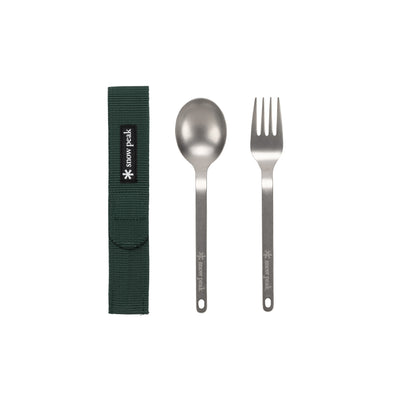 Titanium Fork & Spoon Set   - Snow Peak UK