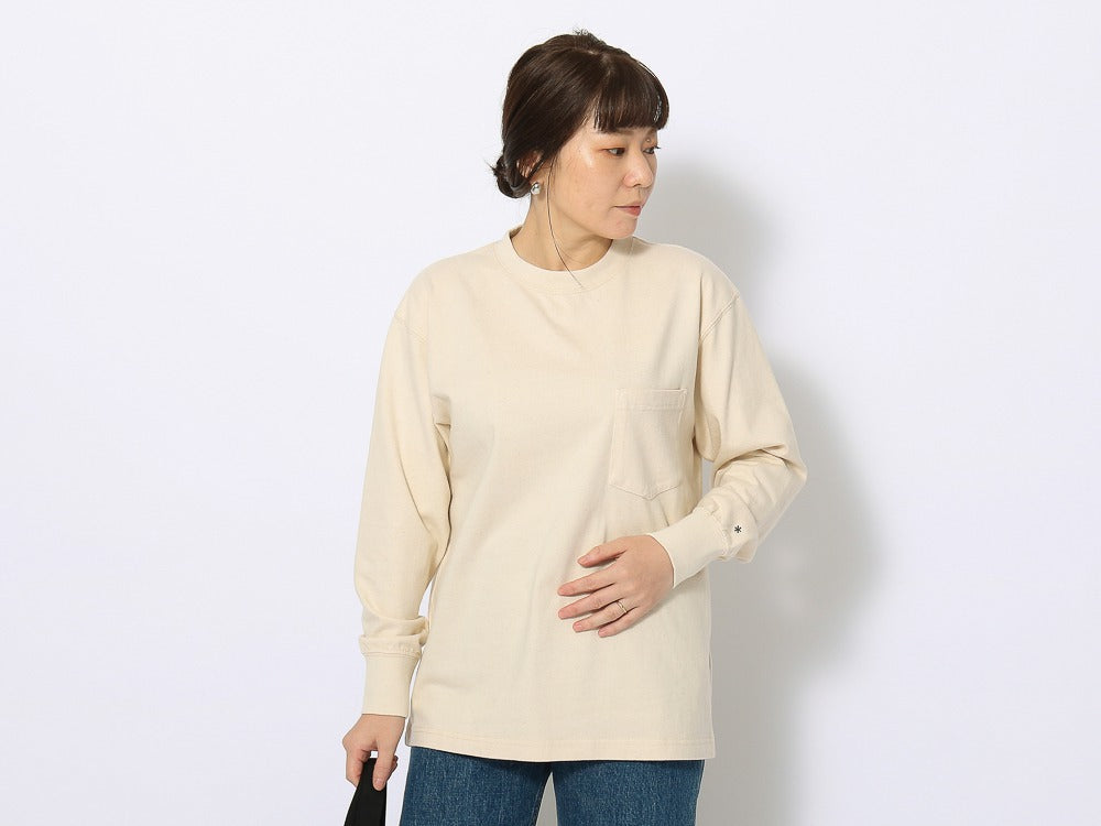 Recycled Cotton Long Sleeve T-Shirt   - Snow Peak UK