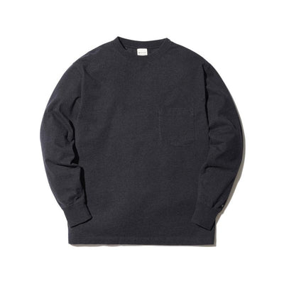Recycled Cotton Long Sleeve T-Shirt Black SW-22AU401R00BK - Snow Peak UK