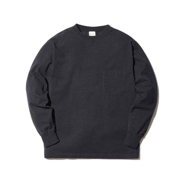 Recycled Cotton Long Sleeve T-Shirt Black SW-22AU401R00BK - Snow Peak UK