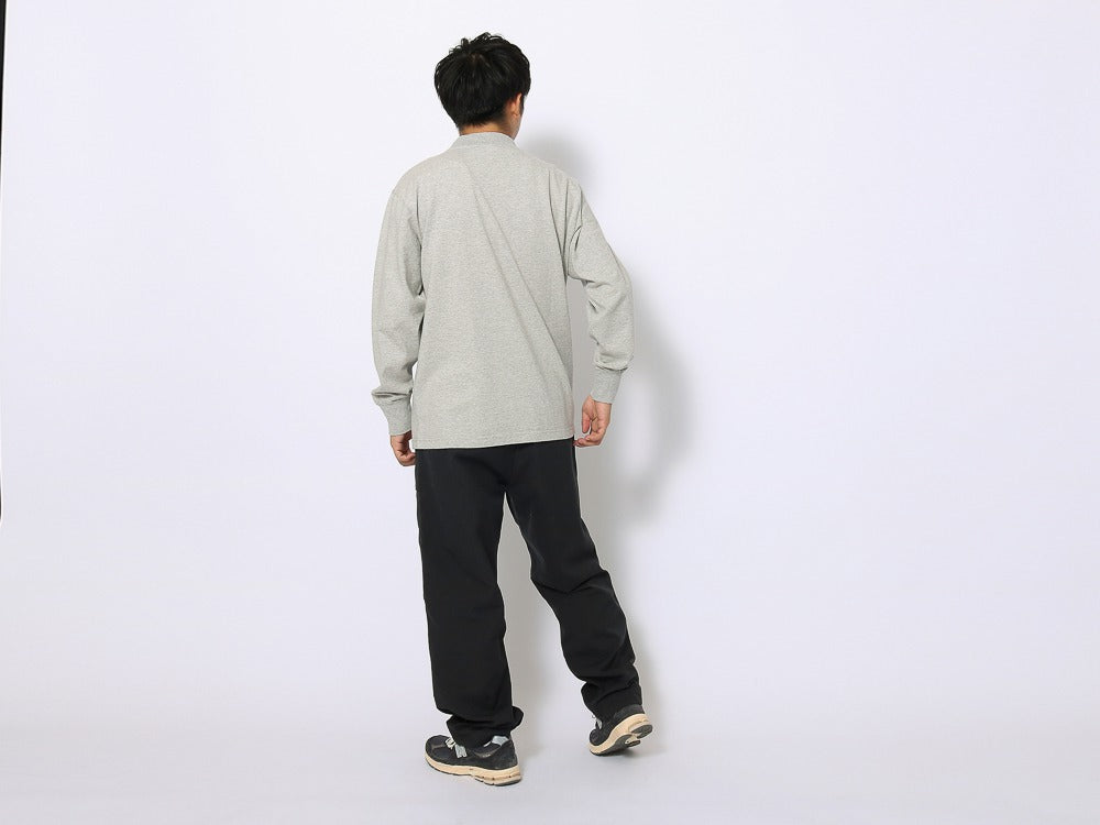 Recycled Cotton Mockneck Long Sleeve T-Shirt   - Snow Peak UK