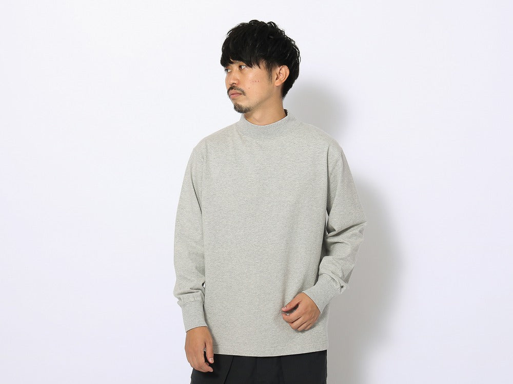 Recycled Cotton Mockneck Long Sleeve T-Shirt   - Snow Peak UK